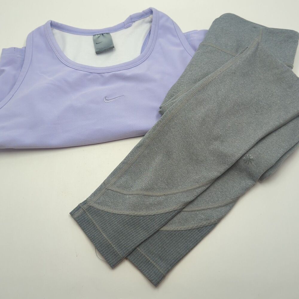 Girls XL Athletic Lot Athleta Girl Gray Leggings Nike Lavender 2-in-1 Tank Top